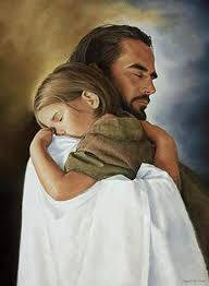 Jesus holding child